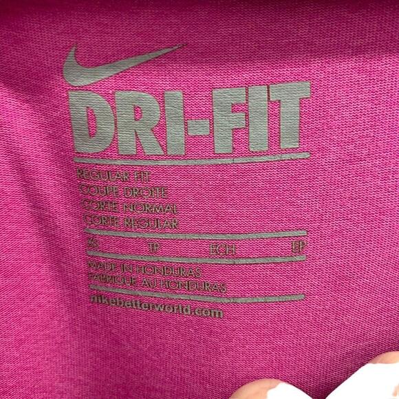 Nike Dri-Fit Womens Running T Shirt Pink Short Sleeve Size XS - Picture 3 of 9